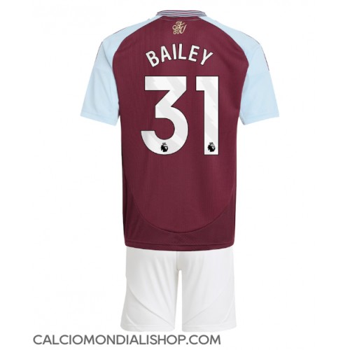 Maglie da calcio Aston Villa Leon Bailey #31 Prima Maglia Bambino 2024-25 Manica Corta (+ Pantaloni corti)